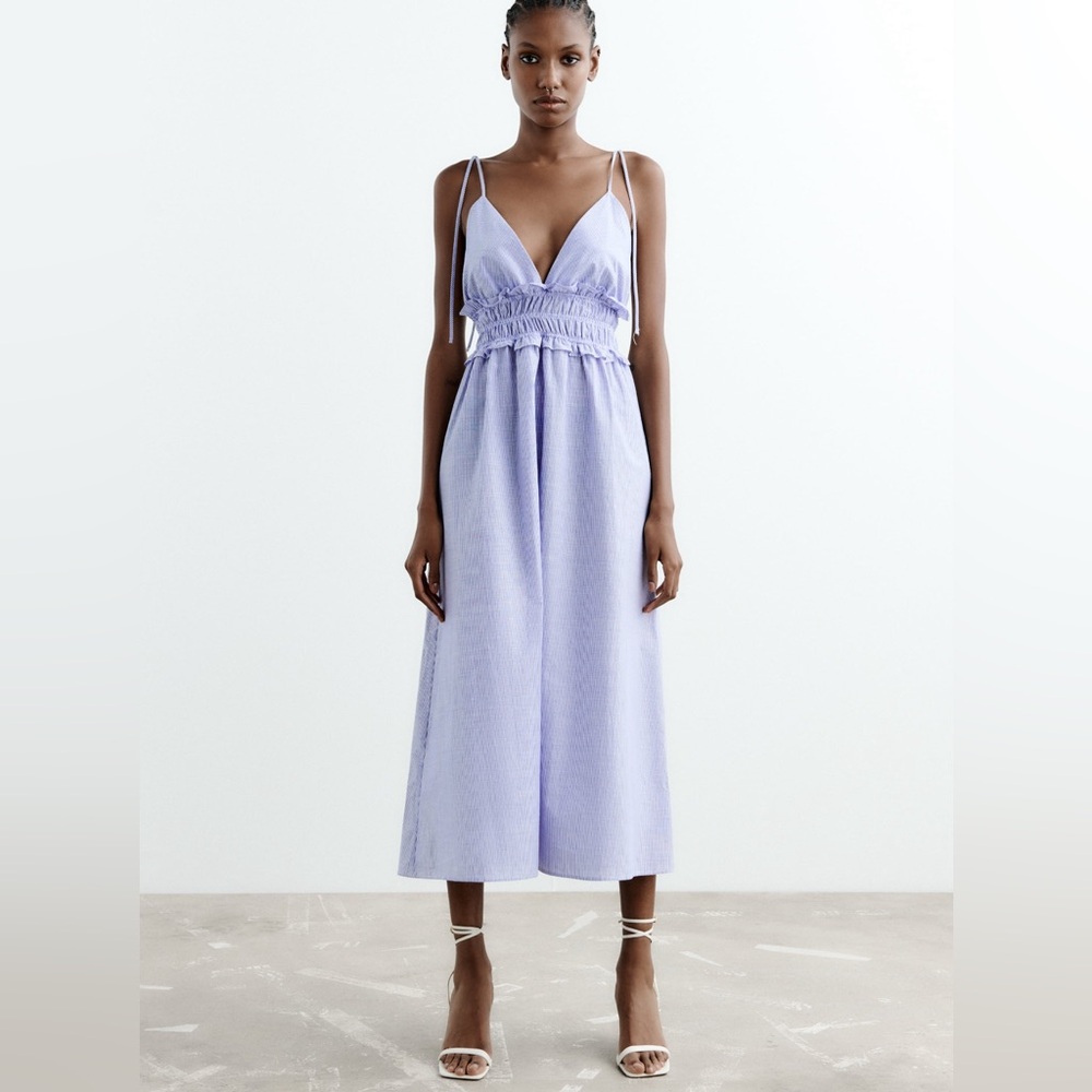 Zara - Striped Midi Dress